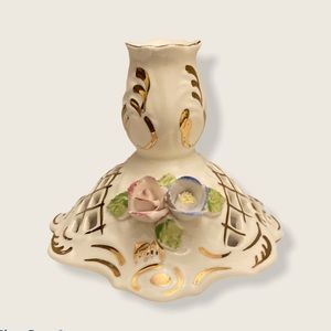 Fena Porzellan floral ceramic candlestick holder